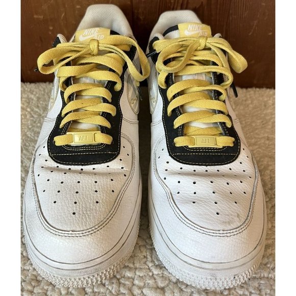Nike Air Force One 07 LV8 Gold Links Zebra Print Sneakers Men’s Size 12 AF1 - Picture 3 of 9